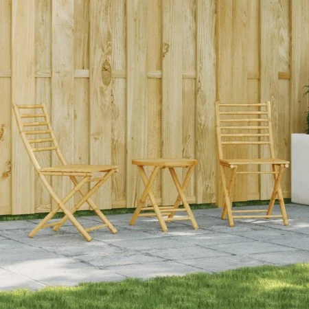 3-teiliges Gartentisch- und Stühle-Set aus Bambus von vidaXL, Gartensets - Ref: Foro24-3278533, Preis: 175,01 €, Rabatt: %