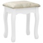 Schminktisch- und Hocker-Set aus weißem Paulownia-Holz, 80x69x141 cm. von vidaXL, Schlafzimmerkommoden - Ref: Foro24-289318, ...