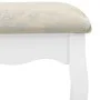 Juego de tocador y taburete madera paulownia blanco 80x69x141cm de vidaXL, Tocadores para dormitorios - Ref: Foro24-289318, P...
