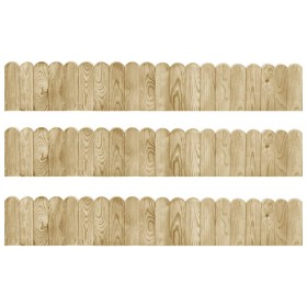 Garden edging rolls 3 pcs impregnated pine wood 120 cm by vidaXL, Garden edging and edging - Ref: Foro24-3053643, Price: 39,6...