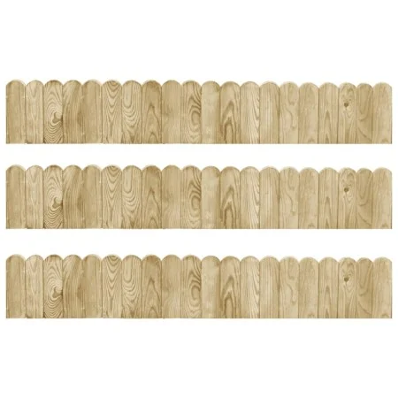 Garden edging rolls 3 pcs impregnated pine wood 120 cm by vidaXL, Garden edging and edging - Ref: Foro24-3053643, Price: 38,9...