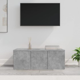 Concrete gray plywood TV cabinet 80x34x30 cm by vidaXL, TV Furniture - Ref: Foro24-801863, Price: 48,97 €, Discount: %