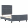 Estructura de cama Gris oscuro 120 x 190 cm Terciopelo