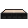 Black engineered wood bed frame 160x200 cm by vidaXL, Beds and slatted bases - Ref: Foro24-3280553, Price: 195,54 €, Discount: %