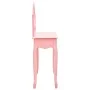 Tocador y taburete madera paulownia y MDF rosa 65x36x128 cm de vidaXL, Tocadores para dormitorios - Ref: Foro24-289331, Preci...