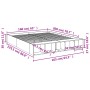 Black engineered wood bed frame 160x200 cm by vidaXL, Beds and slatted bases - Ref: Foro24-3280553, Price: 195,54 €, Discount: %