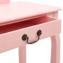 Schminktisch und Hocker aus Paulownia-Holz und rosafarbenem MDF, 65 x 36 x 128 cm von vidaXL, Schlafzimmerkommoden - Ref: For...