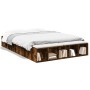 Smoked oak engineered wood bed frame 140x200cm by vidaXL, Beds and slatted bases - Ref: Foro24-3280570, Price: 174,99 €, Disc...