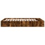 Smoked oak engineered wood bed frame 140x200cm by vidaXL, Beds and slatted bases - Ref: Foro24-3280570, Price: 174,99 €, Disc...