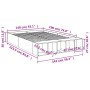 Estructura de cama madera de ingeniería gris Sonoma 140x190 cm de vidaXL, Camas y somieres - Ref: Foro24-3280585, Precio: 136...