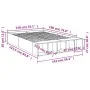 Sonoma-grauer Holzwerkstoff-Bettrahmen 140 x 190 cm von vidaXL, Betten und Lattenroste - Ref: Foro24-3280585, Preis: 135,34 €...