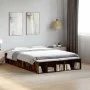 Smoked oak engineered wood bed frame 120x190cm by vidaXL, Beds and slatted bases - Ref: Foro24-3280598, Price: 126,30 €, Disc...