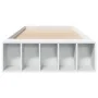 White engineered wood bed frame 90x200 cm by vidaXL, Beds and slatted bases - Ref: Foro24-3280608, Price: 108,19 €, Discount: %