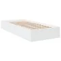 White engineered wood bed frame 90x200 cm by vidaXL, Beds and slatted bases - Ref: Foro24-3280608, Price: 108,19 €, Discount: %