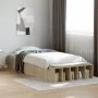 Sonoma oak engineered wood bed frame 100x200 cm by vidaXL, Beds and slatted bases - Ref: Foro24-3280603, Price: 106,73 €, Dis...