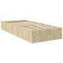 Sonoma oak engineered wood bed frame 100x200 cm by vidaXL, Beds and slatted bases - Ref: Foro24-3280603, Price: 106,73 €, Dis...