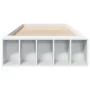 White engineered wood bed frame 90x190 cm by vidaXL, Beds and slatted bases - Ref: Foro24-3280615, Price: 104,57 €, Discount: %