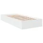 White engineered wood bed frame 90x190 cm by vidaXL, Beds and slatted bases - Ref: Foro24-3280615, Price: 104,57 €, Discount: %