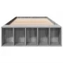 Sonoma gray engineered wood bed frame 90x190 cm by vidaXL, Beds and slatted bases - Ref: Foro24-3280620, Price: 104,99 €, Dis...