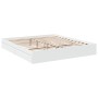 White engineered wood bed frame with drawers 200x200 cm by vidaXL, Beds and slatted bases - Ref: Foro24-3280629, Price: 189,6...