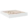 White engineered wood bed frame with drawers 200x200 cm by vidaXL, Beds and slatted bases - Ref: Foro24-3280629, Price: 187,3...