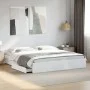 White engineered wood bed frame with drawers 200x200 cm by vidaXL, Beds and slatted bases - Ref: Foro24-3280629, Price: 187,3...
