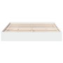 White engineered wood bed frame with drawers 200x200 cm by vidaXL, Beds and slatted bases - Ref: Foro24-3280629, Price: 189,6...