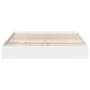 White engineered wood bed frame with drawers 200x200 cm by vidaXL, Beds and slatted bases - Ref: Foro24-3280629, Price: 187,3...