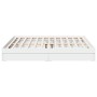 White engineered wood bed frame with drawers 200x200 cm by vidaXL, Beds and slatted bases - Ref: Foro24-3280629, Price: 189,6...