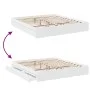 White engineered wood bed frame with drawers 200x200 cm by vidaXL, Beds and slatted bases - Ref: Foro24-3280629, Price: 187,3...