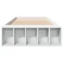 White engineered wood bed frame 75x190 cm by vidaXL, Beds and slatted bases - Ref: Foro24-3280622, Price: 103,01 €, Discount: %