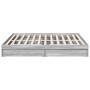 Sonoma graues Holzwerkstoffbett mit Schubladen 200x200 cm von vidaXL, Betten und Lattenroste - Ref: Foro24-3280634, Preis: 18...