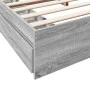 Sonoma graues Holzwerkstoffbett mit Schubladen 200x200 cm von vidaXL, Betten und Lattenroste - Ref: Foro24-3280634, Preis: 18...