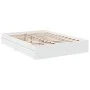 White engineered wood bed with drawers 140x200 cm by vidaXL, Beds and slatted bases - Ref: Foro24-3280657, Price: 274,09 €, D...