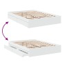 Weißes Holzwerkstoffbett mit Schubladen 140x200 cm von vidaXL, Betten und Lattenroste - Ref: Foro24-3280657, Preis: 281,11 €,...