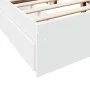 White engineered wood bed with drawers 140x200 cm by vidaXL, Beds and slatted bases - Ref: Foro24-3280657, Price: 274,09 €, D...