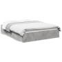 Betongraues Holzwerkstoffbett mit Schubladen 140x200 cm von vidaXL, Betten und Lattenroste - Ref: Foro24-3280660, Preis: 180,...