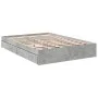 Concrete gray engineered wood bed with drawers 140x200 cm by vidaXL, Beds and slatted bases - Ref: Foro24-3280660, Price: 166...