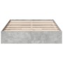 Betongraues Holzwerkstoffbett mit Schubladen 140x200 cm von vidaXL, Betten und Lattenroste - Ref: Foro24-3280660, Preis: 180,...
