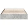 Concrete gray engineered wood bed with drawers 140x200 cm by vidaXL, Beds and slatted bases - Ref: Foro24-3280660, Price: 166...