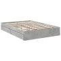 Concrete gray engineered wood bed with drawers 140x200 cm by vidaXL, Beds and slatted bases - Ref: Foro24-3280660, Price: 166...