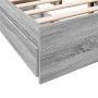 Cama con cajones madera ingeniería gris Sonoma 140x200 cm de vidaXL, Camas y somieres - Ref: Foro24-3280662, Precio: 173,57 €...