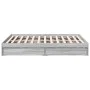Sonoma gray engineered wood bed with drawers 120x200 cm by vidaXL, Beds and slatted bases - Ref: Foro24-3280669, Price: 159,7...