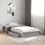 Concrete gray engineered wood bed with drawers 100x200 cm by vidaXL, Beds and slatted bases - Ref: Foro24-3280674, Price: 129...