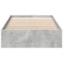Concrete gray engineered wood bed with drawers 100x200 cm by vidaXL, Beds and slatted bases - Ref: Foro24-3280674, Price: 129...