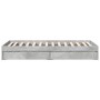 Cama con cajones madera ingeniería gris hormigón 100x200 cm de vidaXL, Camas y somieres - Ref: Foro24-3280674, Precio: 131,66...
