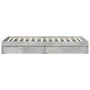 Concrete gray engineered wood bed with drawers 100x200 cm by vidaXL, Beds and slatted bases - Ref: Foro24-3280674, Price: 129...