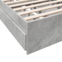 Cama con cajones madera ingeniería gris hormigón 100x200 cm de vidaXL, Camas y somieres - Ref: Foro24-3280674, Precio: 131,66...