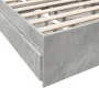 Concrete gray engineered wood bed with drawers 100x200 cm by vidaXL, Beds and slatted bases - Ref: Foro24-3280674, Price: 129...
