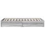 Sonoma gray engineered wood bed with drawers 100x200 cm by vidaXL, Beds and slatted bases - Ref: Foro24-3280676, Price: 135,8...